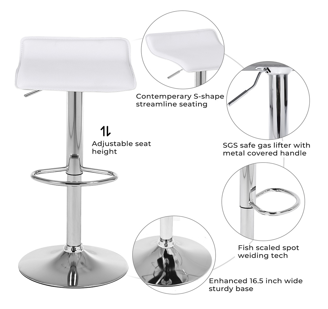 Lennox furniture 2 Barstools 688 White – Lennox Furniture
